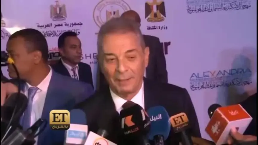 محمود حميدة يتحدث للصحافة في مهرجان الاسكندرية