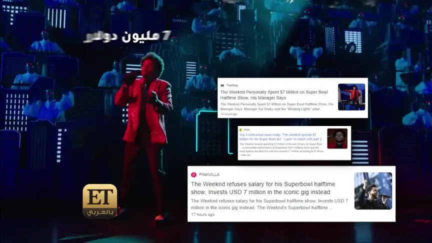 ذا ويكند ومايلي سايرس يشعلان حفل الـ سوبر بول