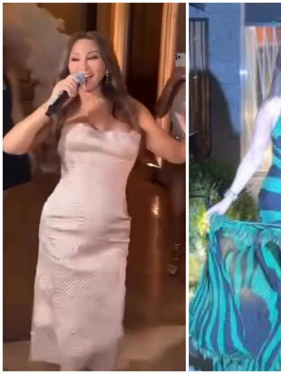 تفاصيل فساتين هيفاء وهبي واليسا في حفل زفاف يومي بيوتي