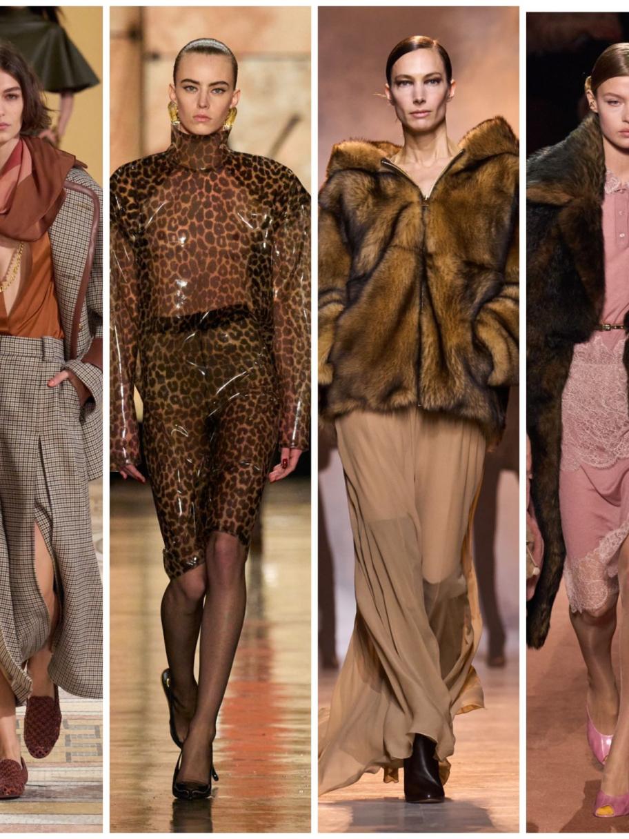 من اليمين الى اليسار: فندي، ايلي صعب، سان لوران، زيمرمان