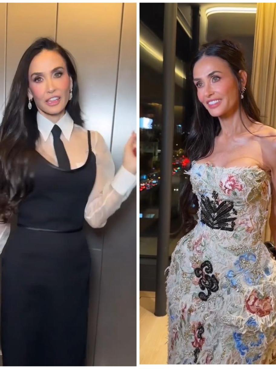 ديمي مور تجمع بين القصّات الحادة والرومانسية في جولة Landman