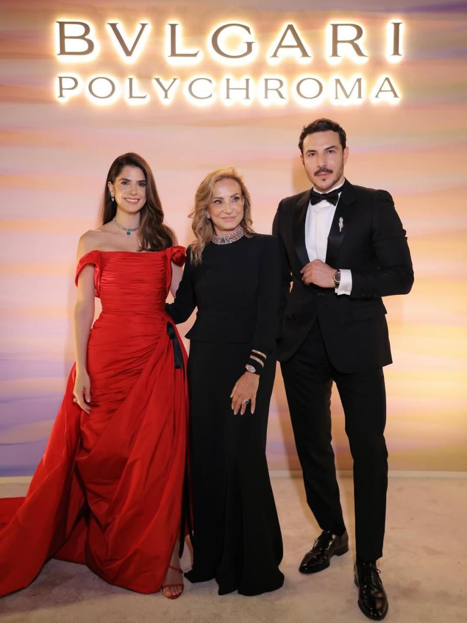 كارمن بصيبص وباسل خياط باطلالات لافتة في حفل بولغاري 