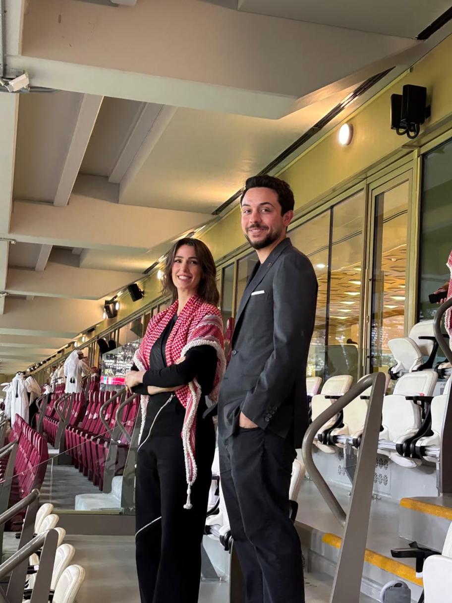 إطلالة الأميرة رجوة بالشماغ الأردني في نهائي كأس العرب 2025