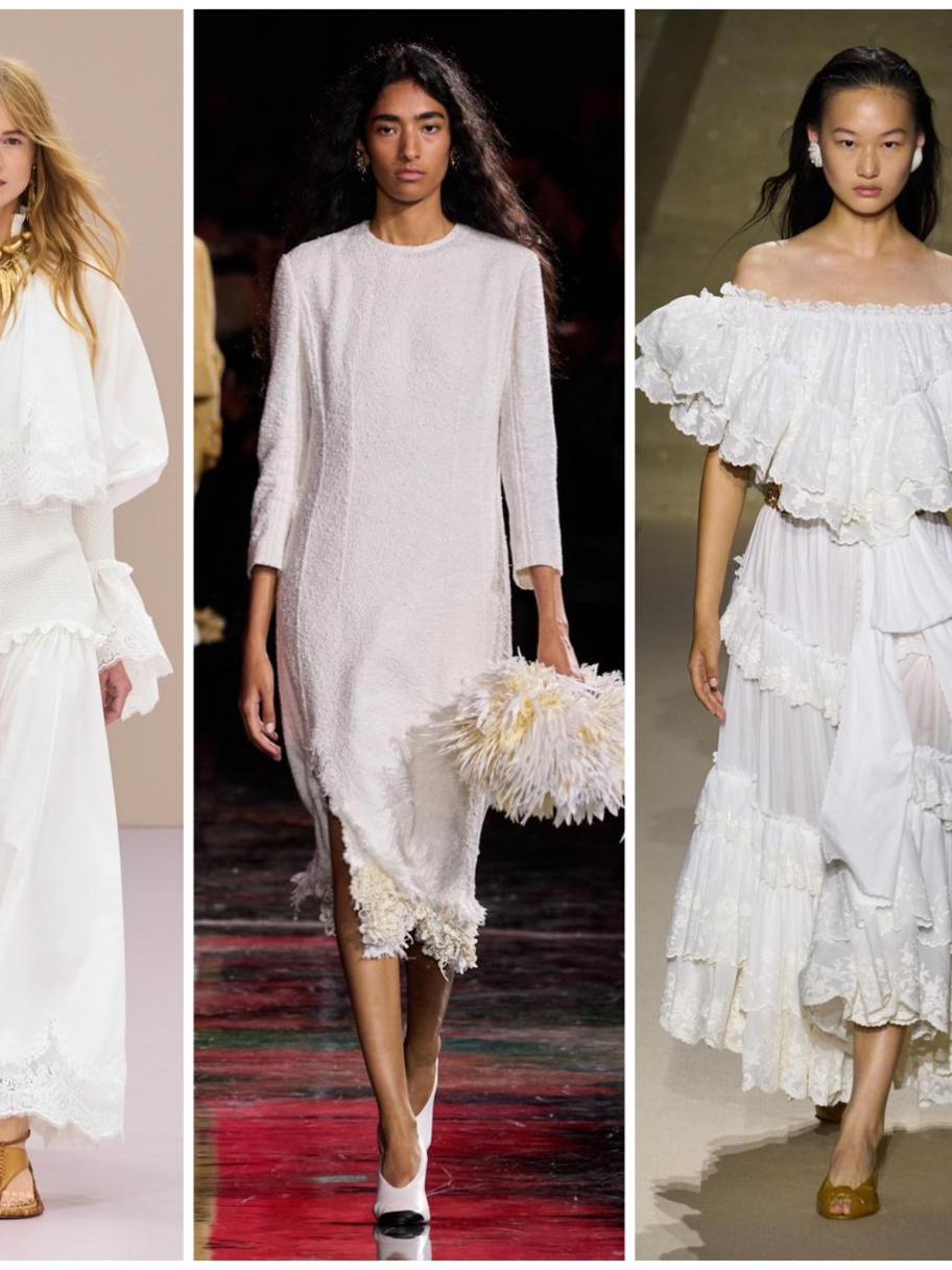 لون عام 2026: «Cloud Dancer» الأبيض الذي يعيد للعالم صفاءه - الصور من اليمين الى اليسار: كلوي، شانيل، زيمرمان