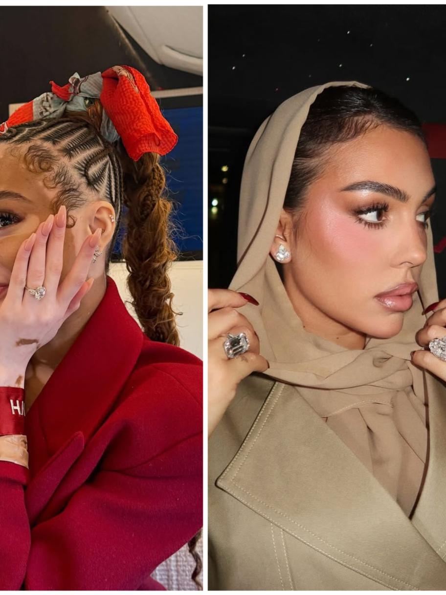 خواتم خطوبة النجمات 2025..من جورجينا رودريغيز إلى ويني هارلو - الصور من انستغرام النجمات 