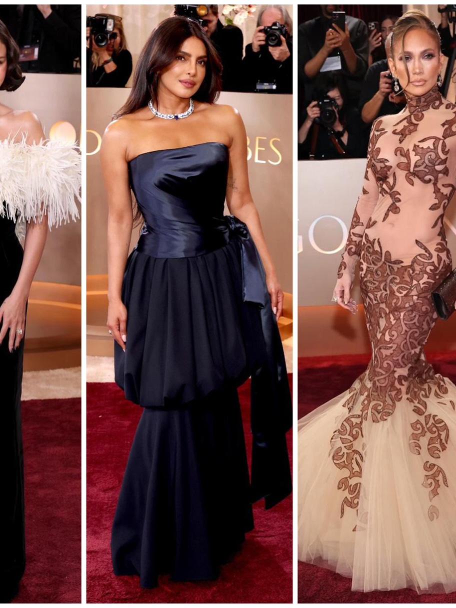 إطلالات النجمات بطابع هولييود قديم في حفل الغولدن غلوبس - الصور من إنستغرام النجمات 