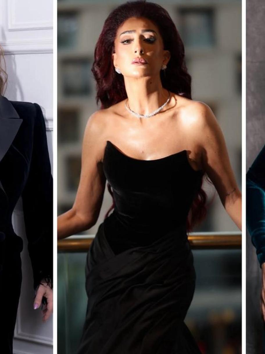 من كاريس بشار الى أصالة: فساتين المخمل تسيطر في Joy Awards  