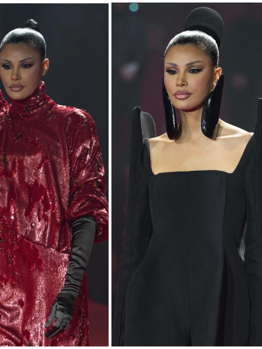 أميمة طالب بإطلالات Statement على منصة ستيفان رولان في باريس