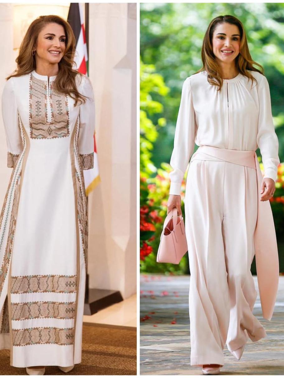 الأزياء المحتشمة بأسلوب الملكة رانيا وصيحة الـ Quiet Luxury