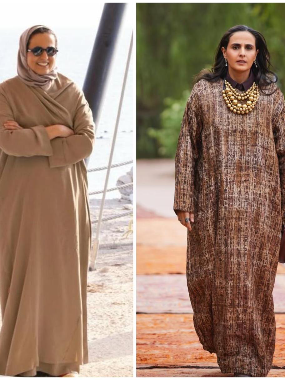 إطلالات الشيخة المياسة بالألوان الترابية… فخامة شرقية رمضانية