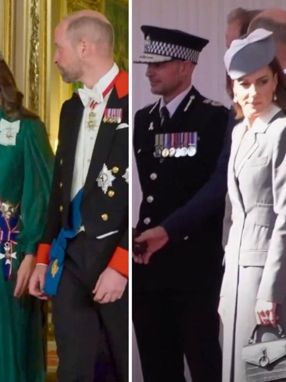 من المعطف الرمادي إلى التيارا: إطلالات كيت ميدلتون الرمزية