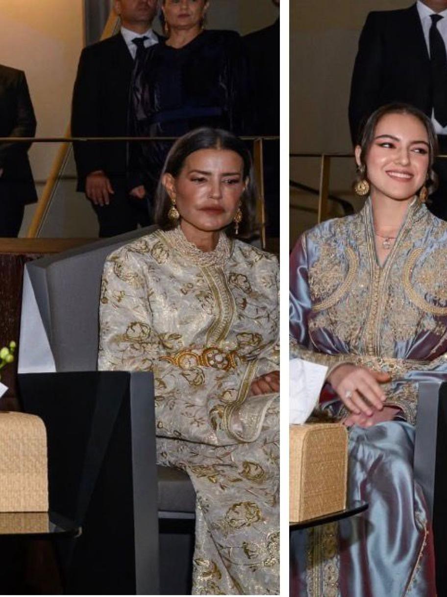 إطلالات ملفتة لأميرات المغرب وبريجيت ماكرون في الرباط