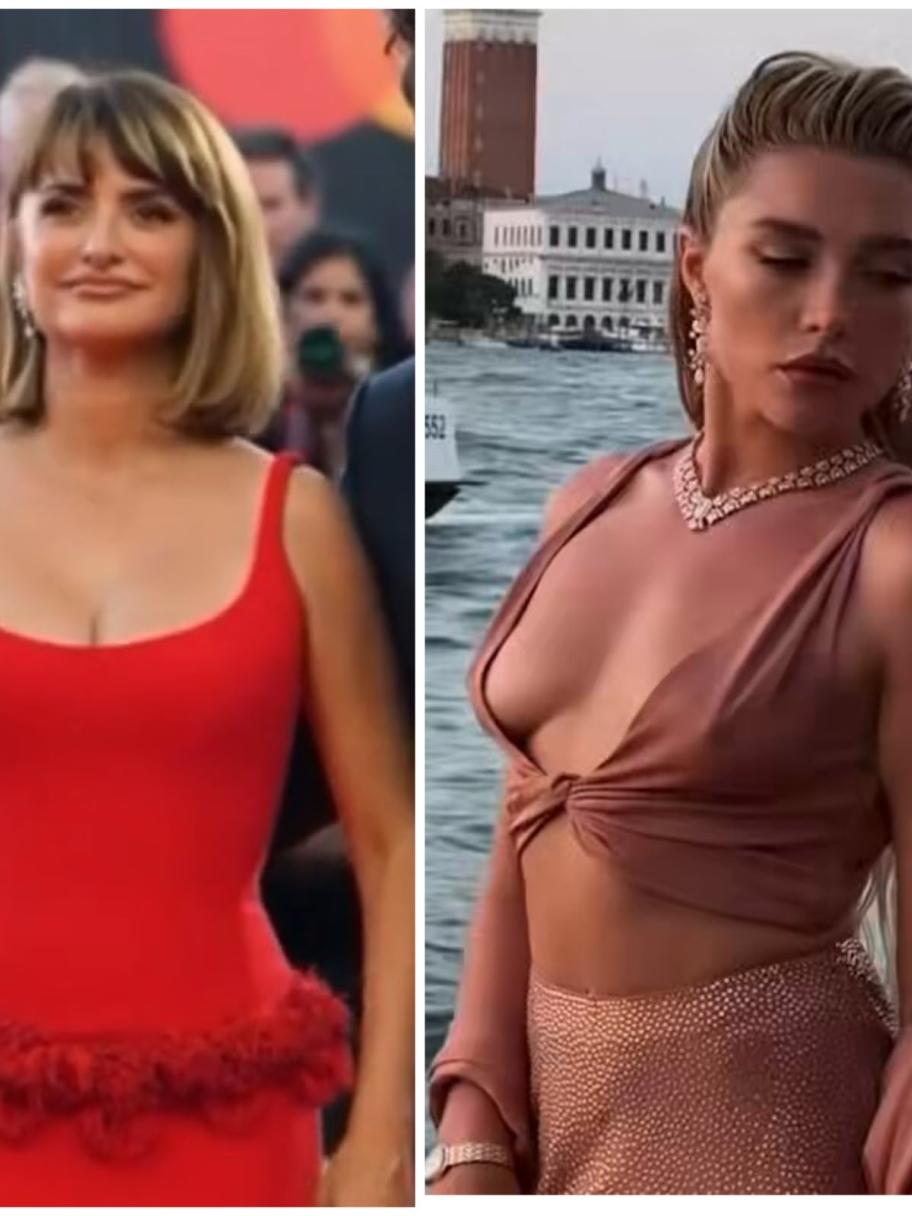 بينيلوبي كروز بالأحمر وفلورانس بوخ بالبرونزي في فينيسيا