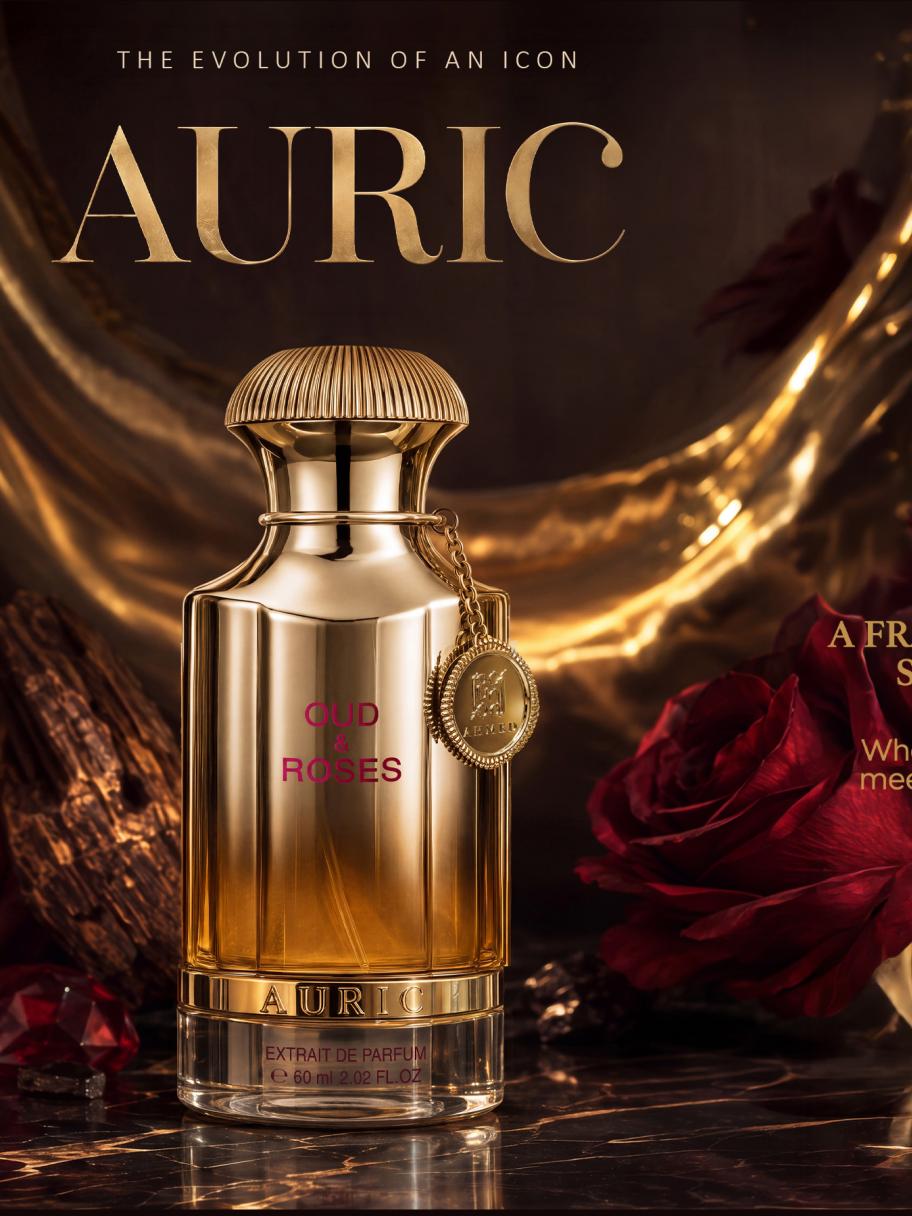 أحمد المغربي للعطور تقدم Oud & Roses Auric بتركيبة تجمع الورد والعود والبخور