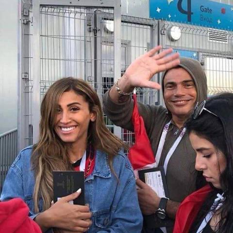 عمرو دياب ودينا الشربيني في روسيا