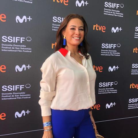 هند صبري في إطلالة ساحرة بسان سيبستيان الاسبانية