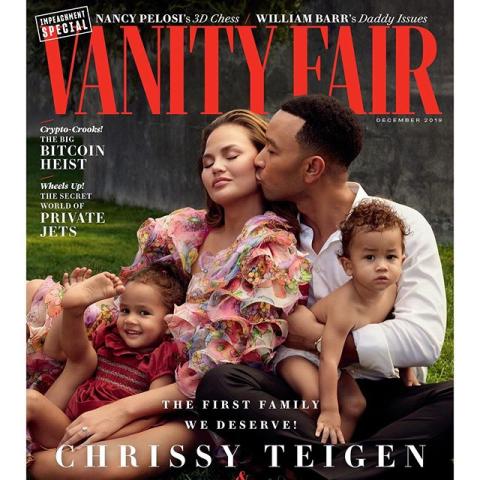 جون ليجند وعائلته على غلاف مجلة Vanity Fair