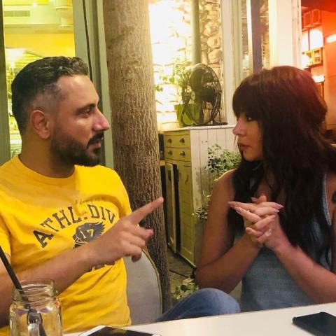 كاريس بشار وقيس الشيخ نجيب- صورة من إنستغرام @karessbashar official