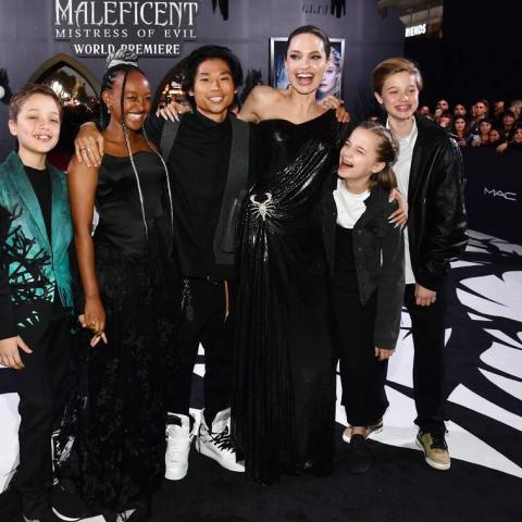 أنجيلينا جولي وأولادها في العرض الأول لـmaleficient - صورة من shutterstock
