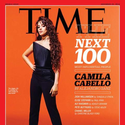 كاميلا كابيلو من بين الأكثر تأثيراً في العالم على غلاف الـTime -انستغرام @camila_cabello