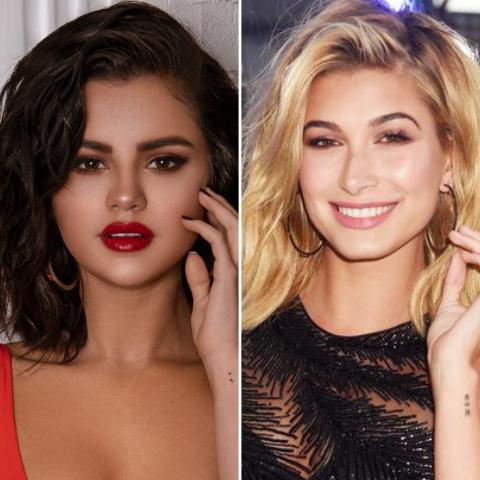 Hailey Baldwin  and Selena Gomez