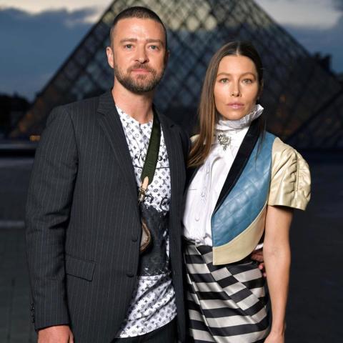 Justin Timberlake وزوجته خلال أسبوع الموضة في باريس -انستغرام @justintimberlake
