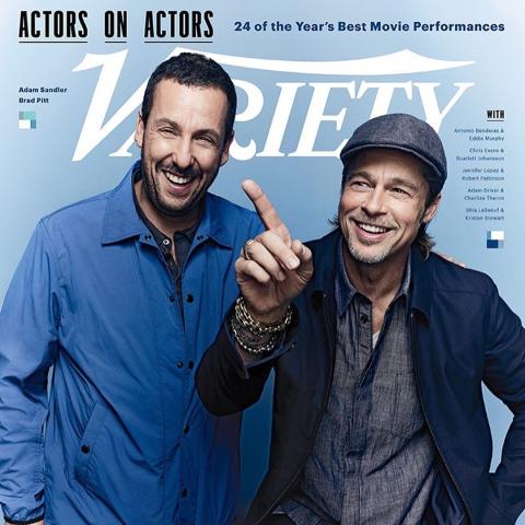 براد بيت وآدم ساندلير على غلاف مجلة Variety -انستغرام @variety