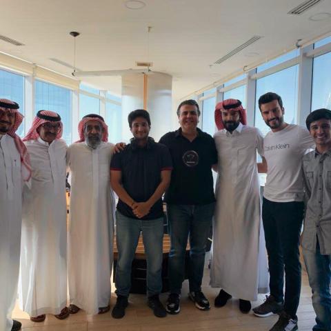 جمال سنان مع فريق عمل مسلسل وصية بدر