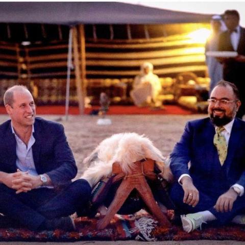الأمير وليام في الخيمة الكويتية التقليدية - صورة من @kensingtonroyal