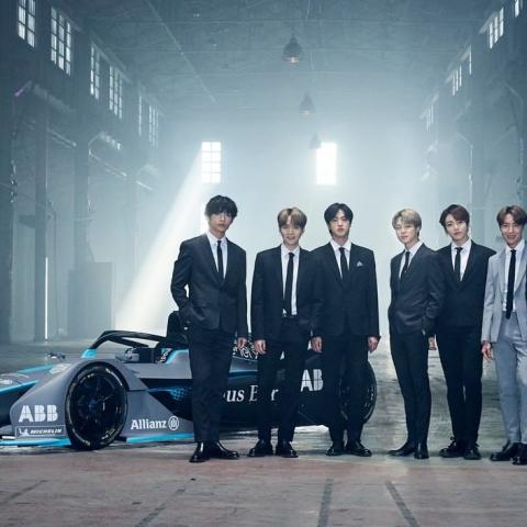 BTS سفراء لـFormula |E لمكافحة التغير المناخي - انستغرام @fiaformulae