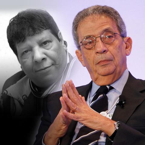 عمرو موسى في عزاء شعبان