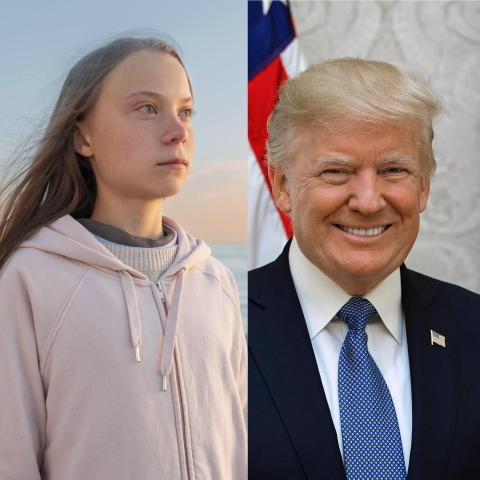 غريتا تونبر في مواجهة من دونالد ترامب