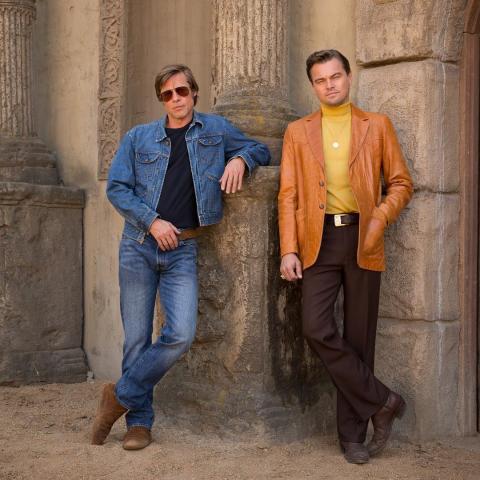 ليوناردو دي كابريو وبراد بيت من فيلم Once Upon a Time in Hollywood -انستغرام @onceinhollywood