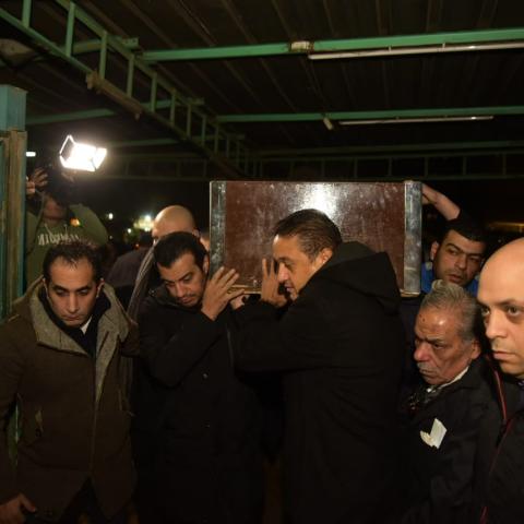 تشيع جنازة والد إيهاب توفيق