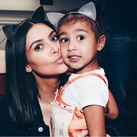 كيم وابنتها نورث من Getty Images