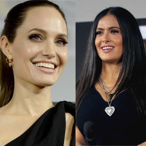 سلمى حايك تفاجأت بأنجلينا جولي