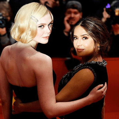 سلمى حايك و Elle Fanning - صورة من إنستغرام @gettyimages