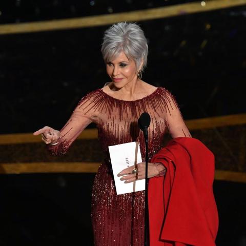 جاين فوندا  خلال حفل الأوسكار- انستغرام @bbcnews