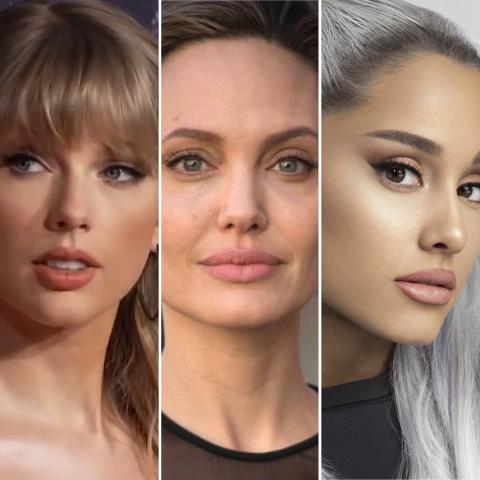 أريانا غراندي وأنجلينا جولي و تايلور سويفت