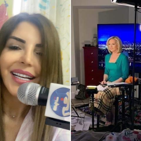 المذيعات يبثون من منازلهم في زمن كورونا