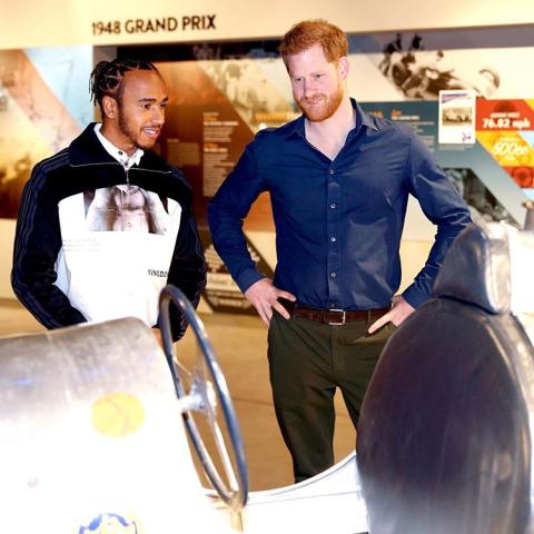 الأمير هاري ولويس هاملتون - صورة من إنستغرام @sussexroyal