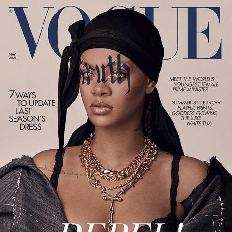 ريهانا علة غلاف Vogue البريطانية - صورة من إنستغرام @britishvogue