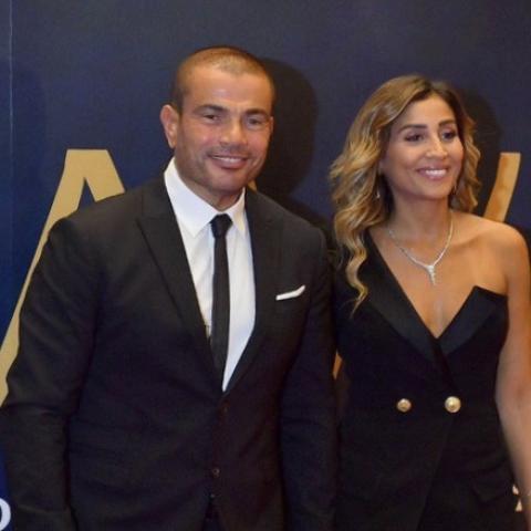 صورة لدينا الشربيني و عمرو دياب