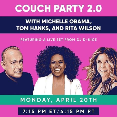 توم هانكس وريتا ويلسون ضيوف ميشال اوباما 