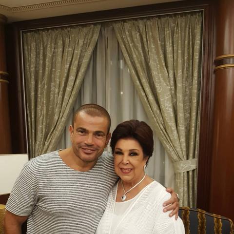 عمرو دياب ورجاء الجداوي - انستغرام @ragaaelgedawy