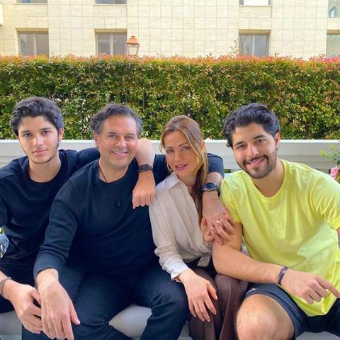 راغب علامة وعائلته - صورة من إنستغرام @khaledralama