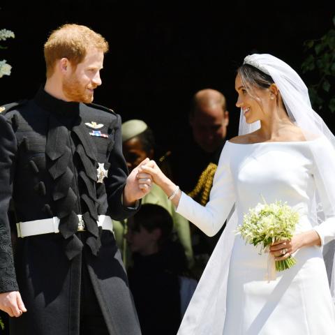 الأمير هاري وميغان ماركي في حفل زفافهما