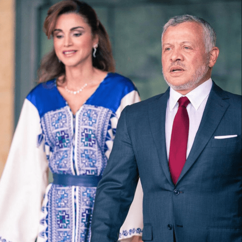 الملك عبدالله والملكة رانيا في عيد الإستقلال