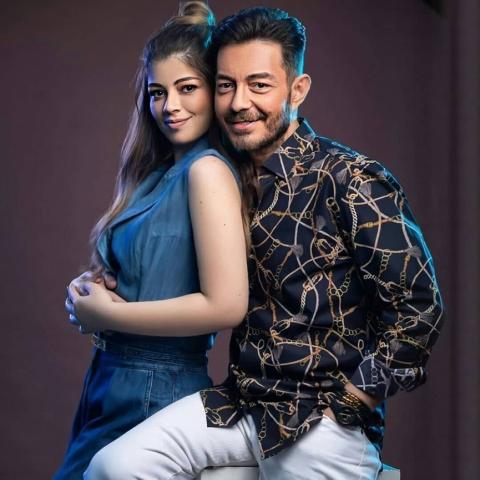 أحمد زاهر مع ابنته ليلى