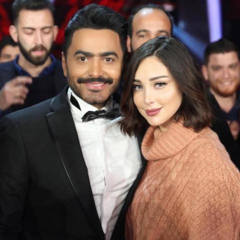 تامر حسني وبسمة بوسيل